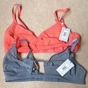 Negative Underwear Coral and Gray Bras